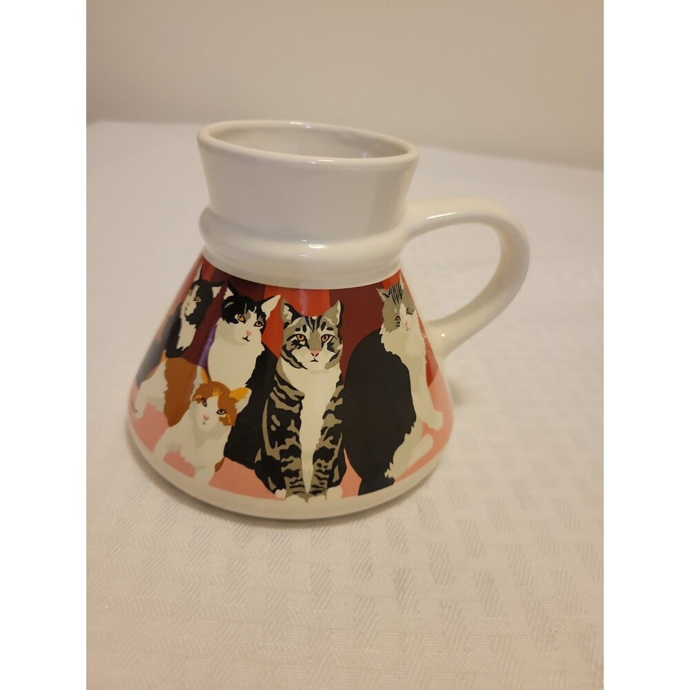 Vintage Otagiri Japan Cats Mug Size 16oz T Taylor Felt Bottom